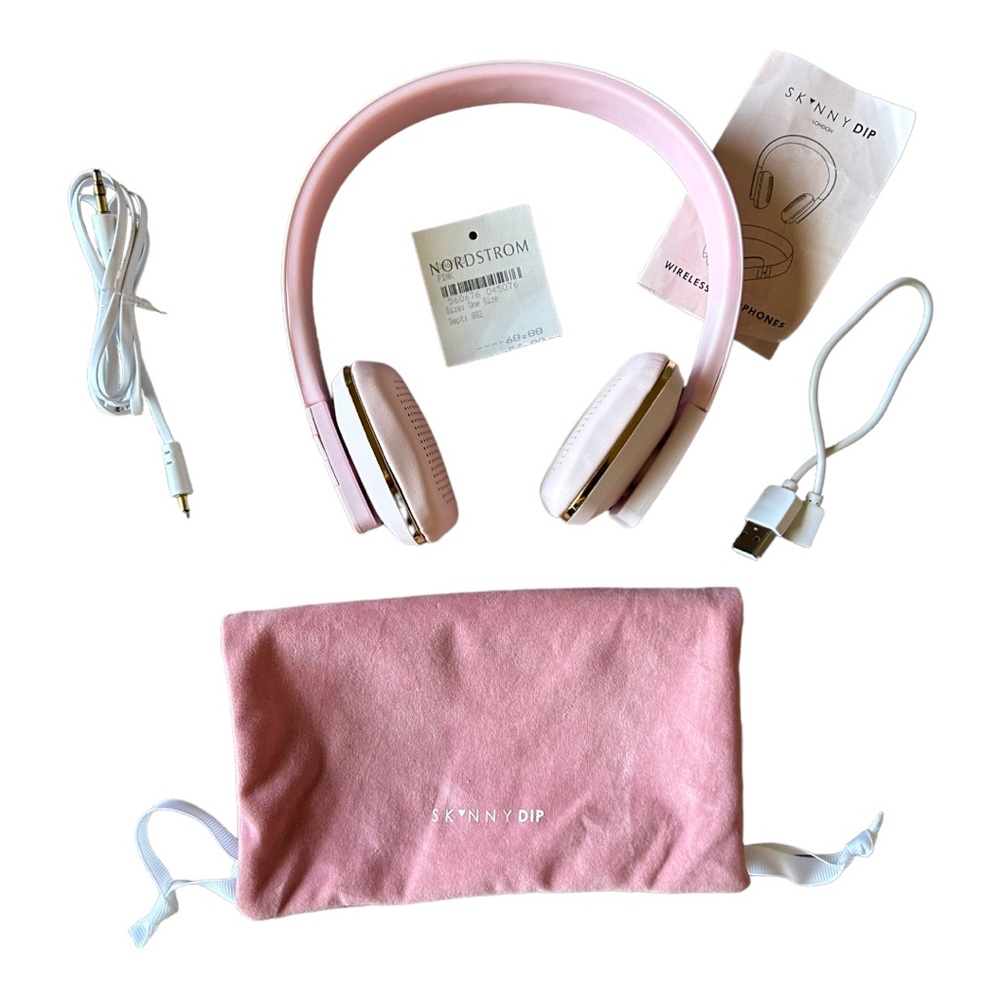 Skinny dip London wireless headphones pink